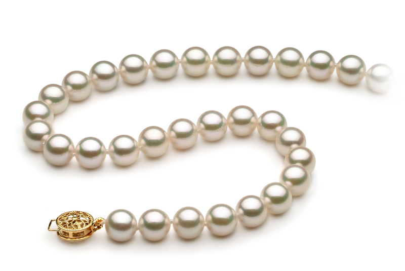 7.5-8mm AAA Quality Japanese Akoya Cultured Pearl Necklace in White - #2