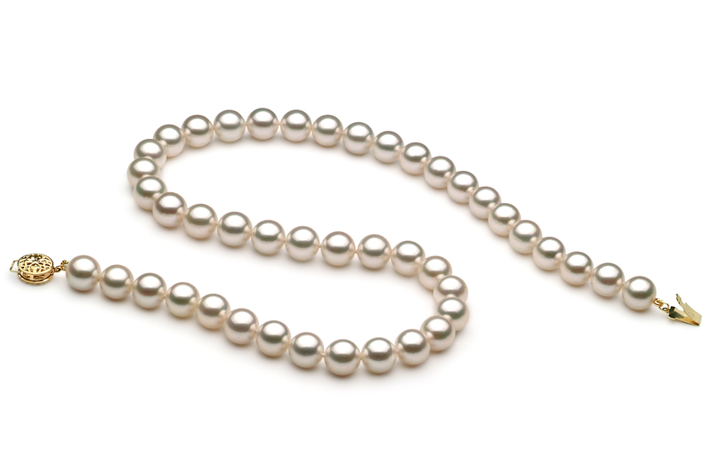 8.5-9mm AAA Quality Japanese Akoya Cultured Pearl Necklace in White - #2
