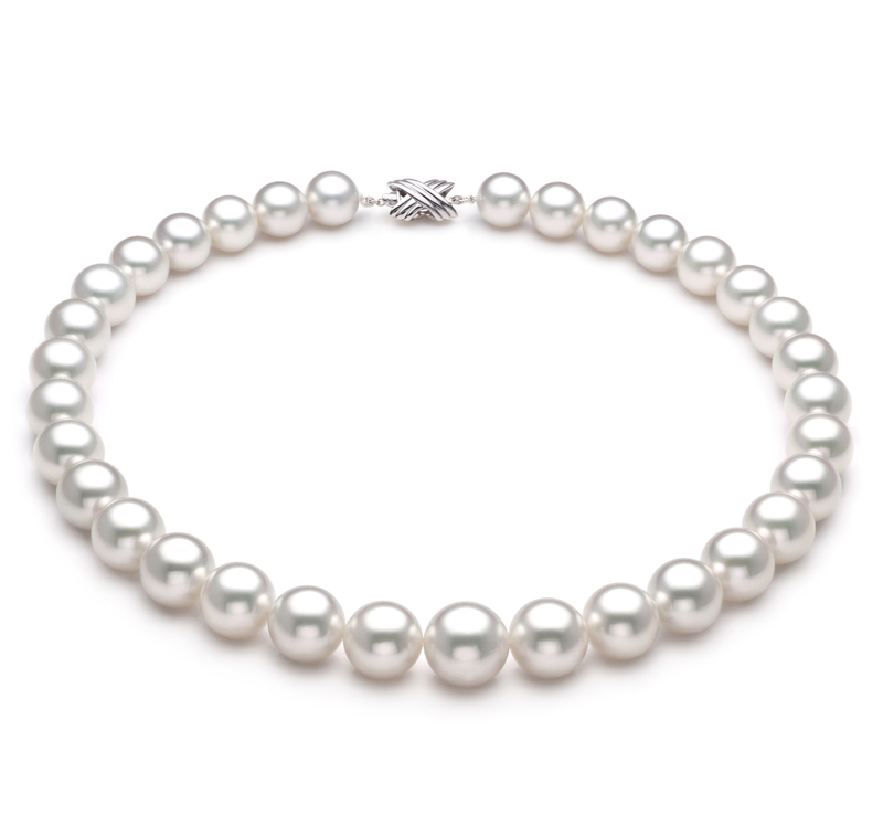 12-15mm AAA+ Quality South Sea Cultured Pearl Necklace in White - #1