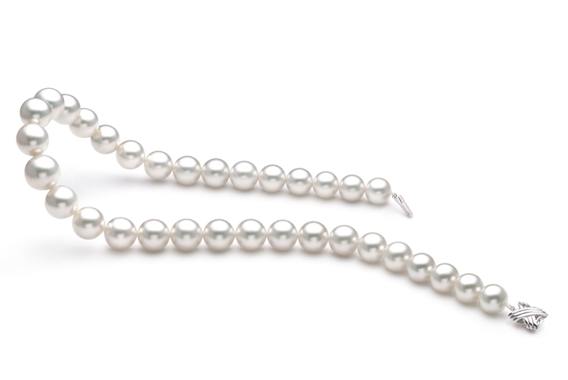12-15mm AAA+ Quality South Sea Cultured Pearl Necklace in White - #2
