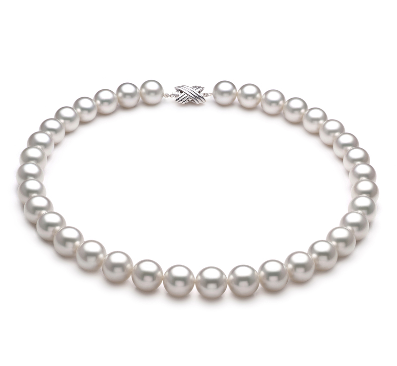 12-13mm AAA Quality South Sea Cultured Pearl Necklace in White - #1