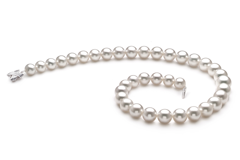 10-14mm AAA+ Quality South Sea Cultured Pearl Necklace in White - #2