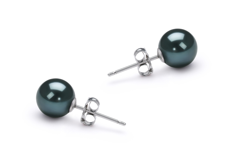 6.5-7mm AAA Quality Japanese Akoya Cultured Pearl Set in Black - #4