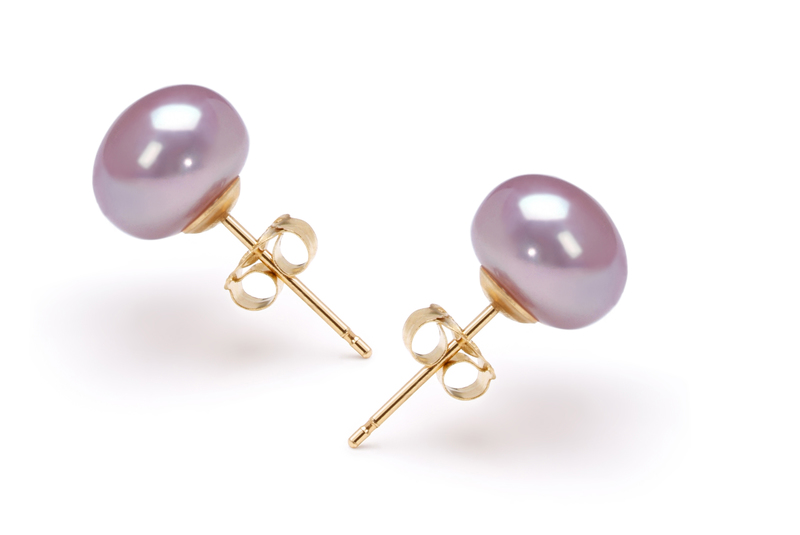 7-8mm AA Quality Freshwater Cultured Pearl Set in Lavender - #4