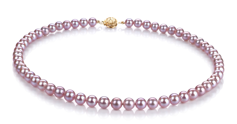 6-6.5mm AAAA Quality Freshwater Cultured Pearl Set in Lavender - #2