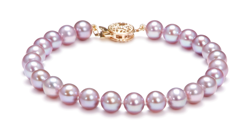 6-6.5mm AAAA Quality Freshwater Cultured Pearl Set in Lavender - #3