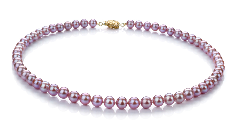 6-6.5mm AAA Quality Freshwater Cultured Pearl Set in Lavender - #2