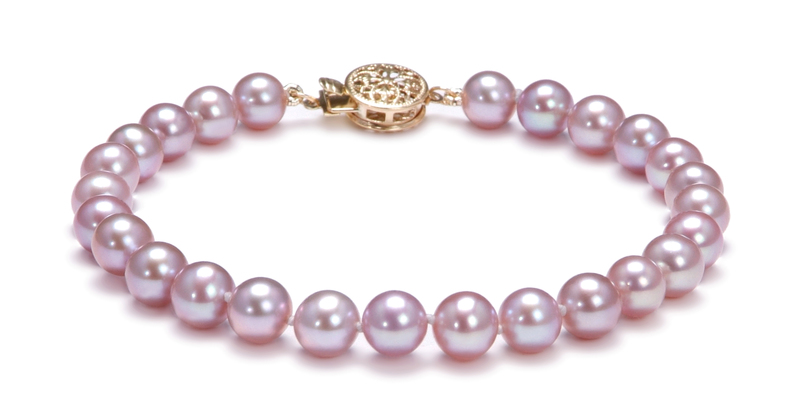 6-6.5mm AAA Quality Freshwater Cultured Pearl Set in Lavender - #3