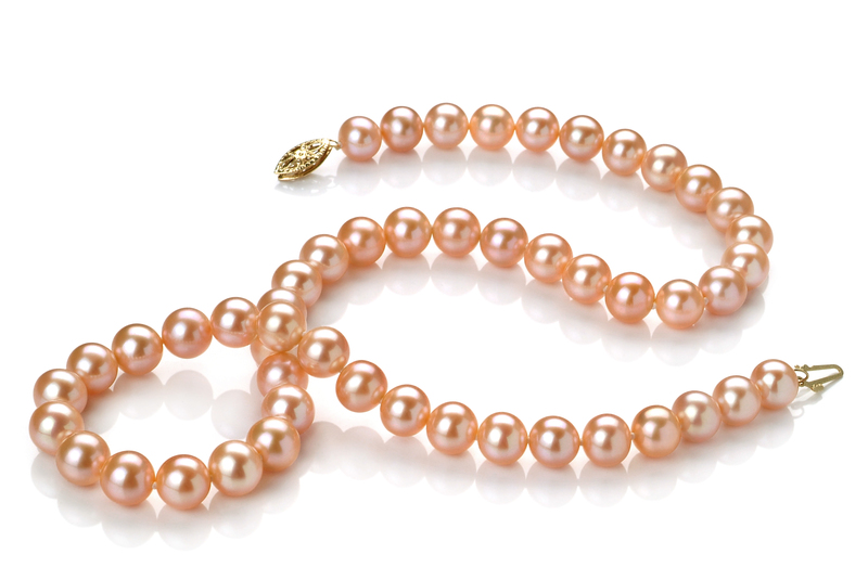 7-8mm AA Quality Freshwater Cultured Pearl Set in Pink - #3
