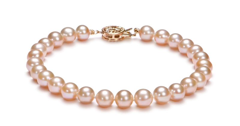 6-7mm AAA Quality Freshwater Cultured Pearl Set in Pink - #3