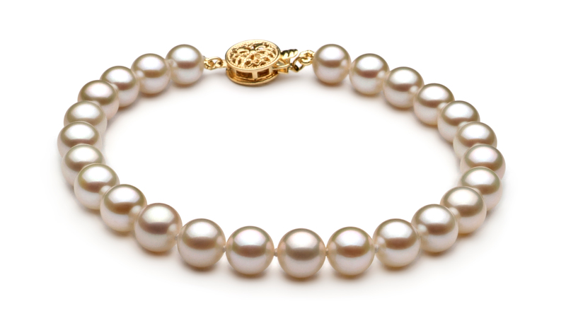 6-7mm AAAA Quality Freshwater Cultured Pearl Set in White - #3