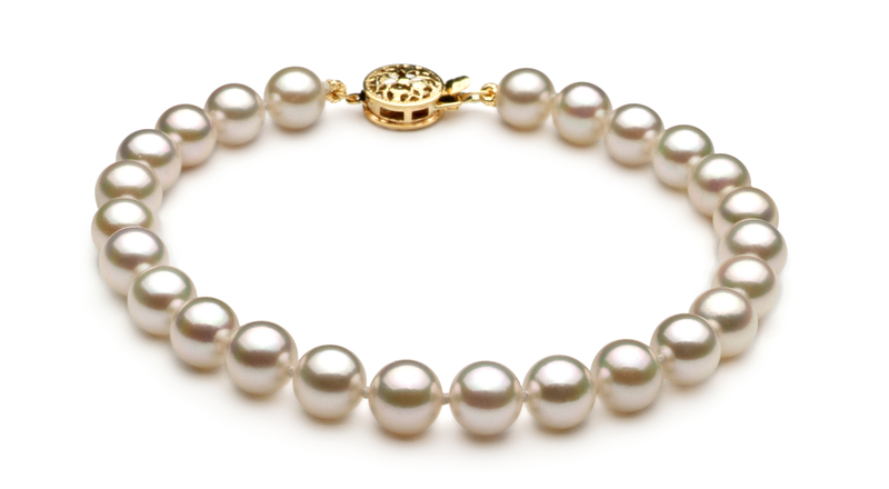 6.5-7mm AA Quality Japanese Akoya Cultured Pearl Set in White - #3