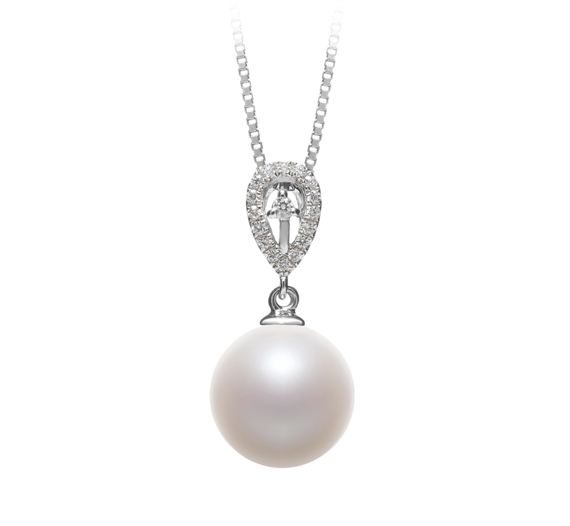 10-11mm AAAA Quality Freshwater Cultured Pearl Pendant in Regina White - #1