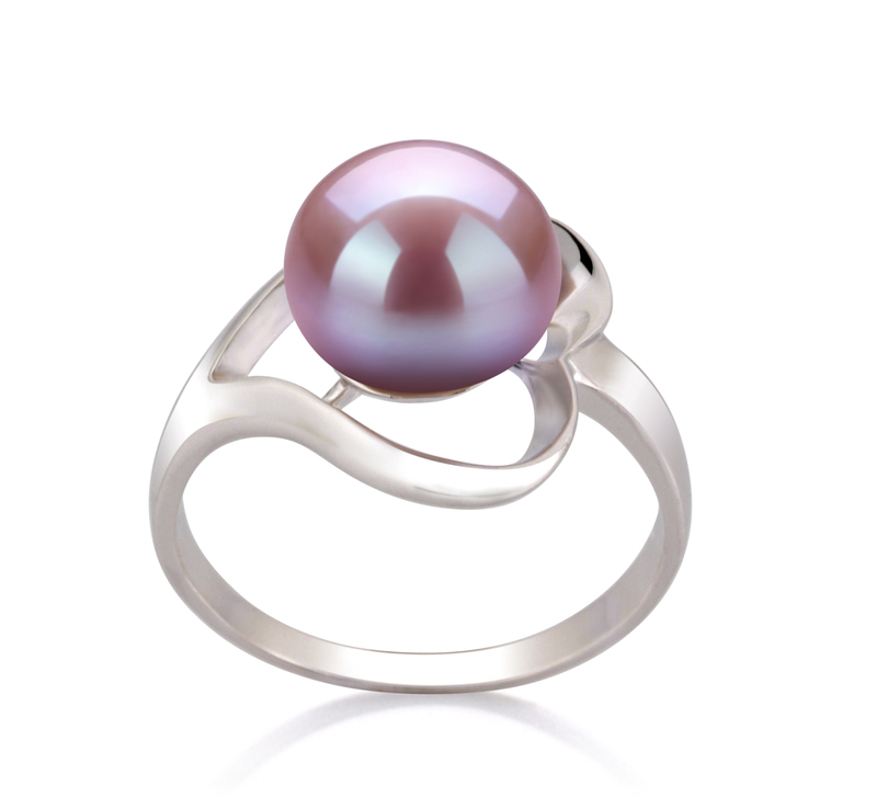 9-10mm AA Quality Freshwater Cultured Pearl Ring in Sadie Lavender - #1
