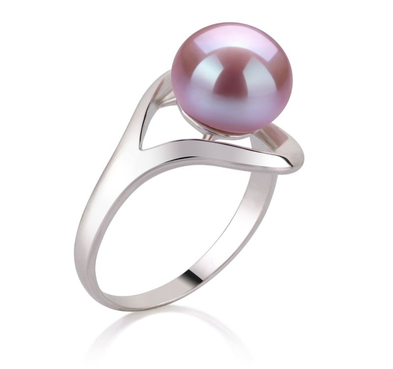 9-10mm AA Quality Freshwater Cultured Pearl Ring in Sadie Lavender - #2