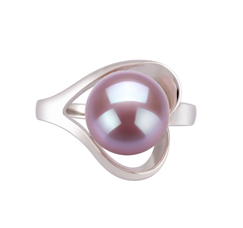 9-10mm AA Quality Freshwater Cultured Pearl Ring in Sadie Lavender - #3