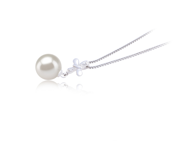 9-10mm AAAA Quality Freshwater Cultured Pearl Pendant in Taylor White - #2