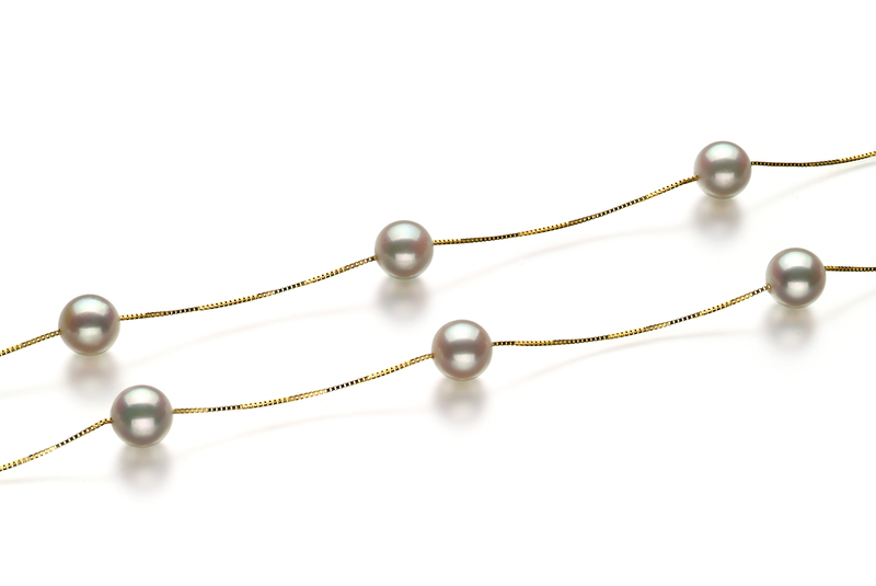 6-7mm AA Quality Japanese Akoya Cultured Pearl Necklace in Tin Cup White - #2