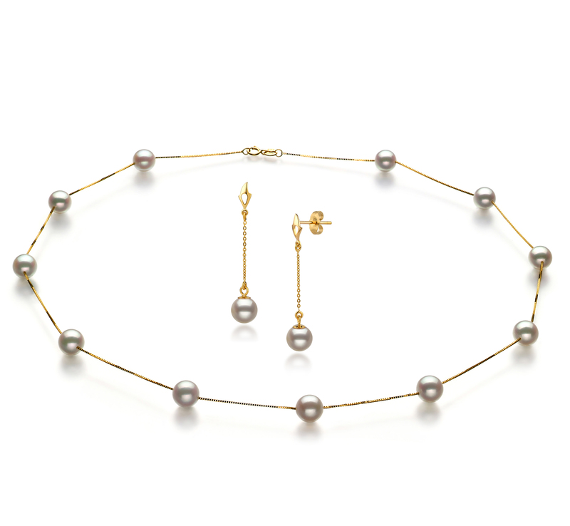 6-7mm AA Quality Japanese Akoya Cultured Pearl Set in Tin Cup White - #1