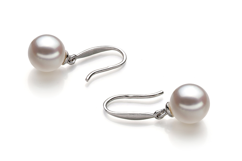 7-8mm AA Quality Japanese Akoya Cultured Pearl Earring Pair in Yoko White - #2