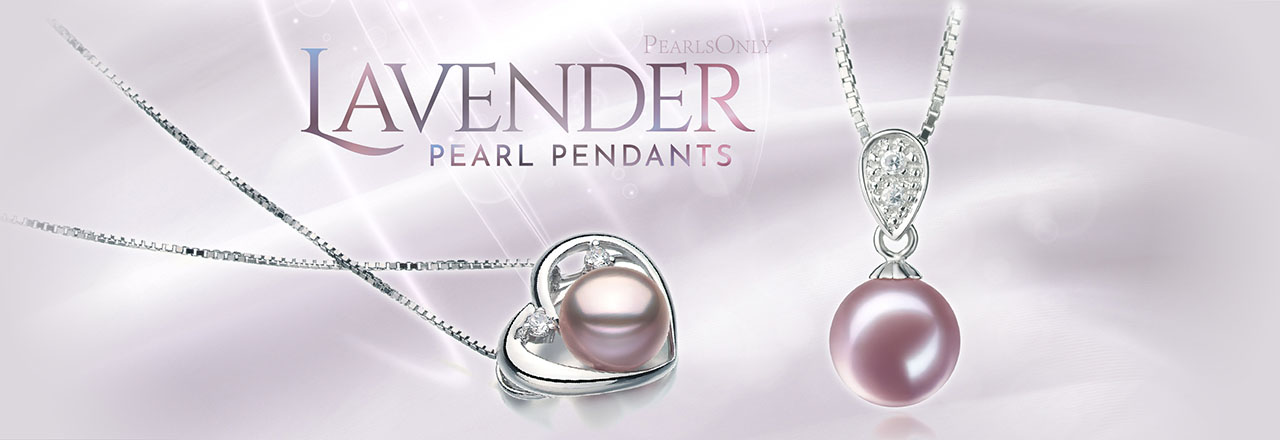 PearlsOnly Lavender Pearl Pendants